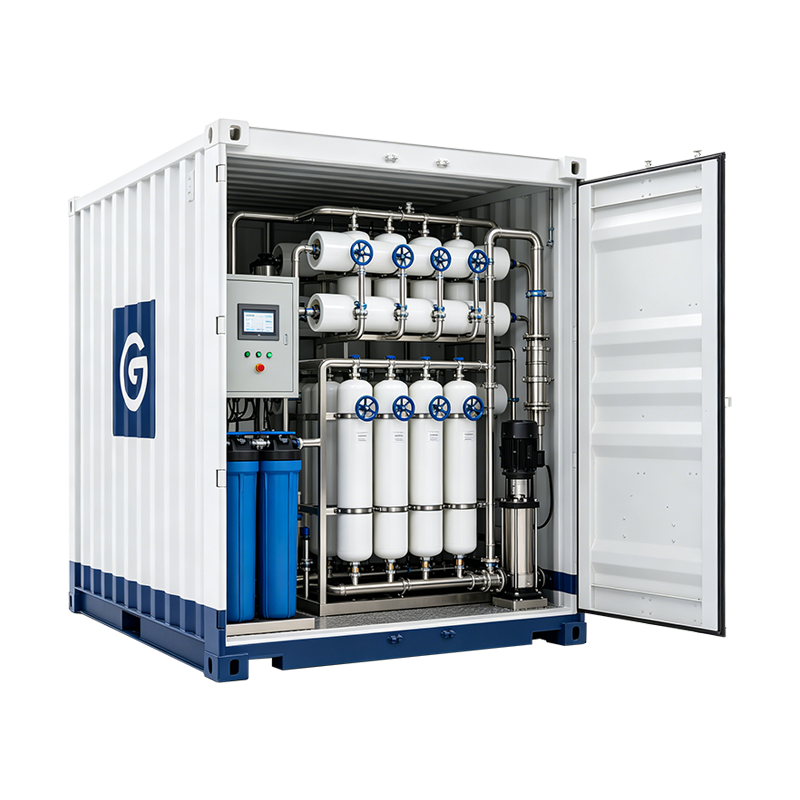 6TPH Containerized RO Water Treatment System For Drinking Water