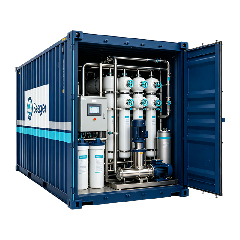 2000LPH Containerized Water Treatment System Seawater Desalination Plant